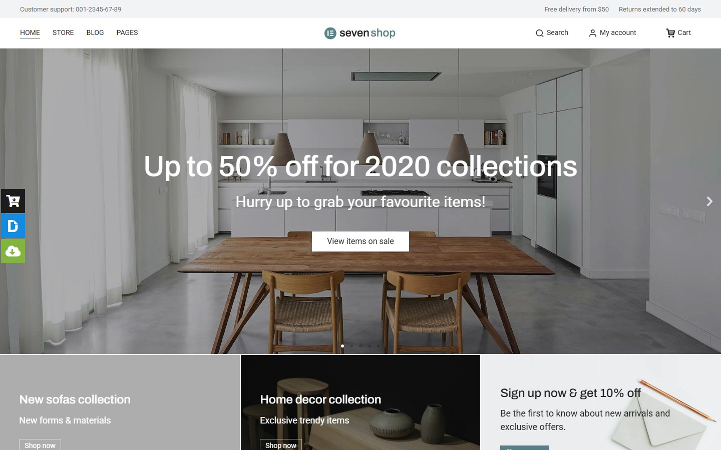 WP EasyCart the7 demo store